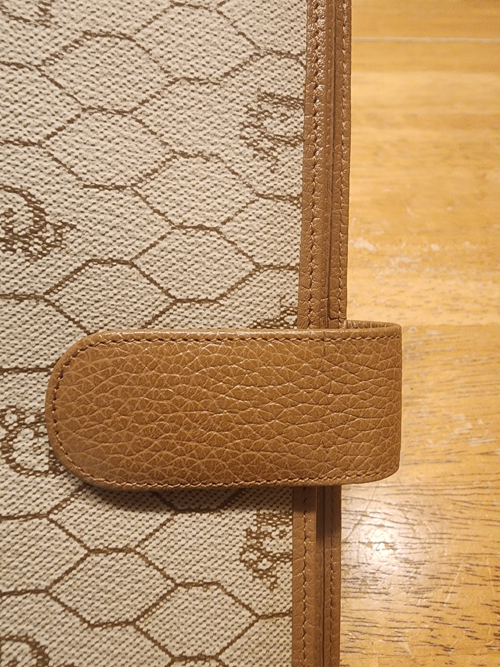 vintage Christian Dior brown honeycomb pattern planner or agenda cover - Picture 4 of 16